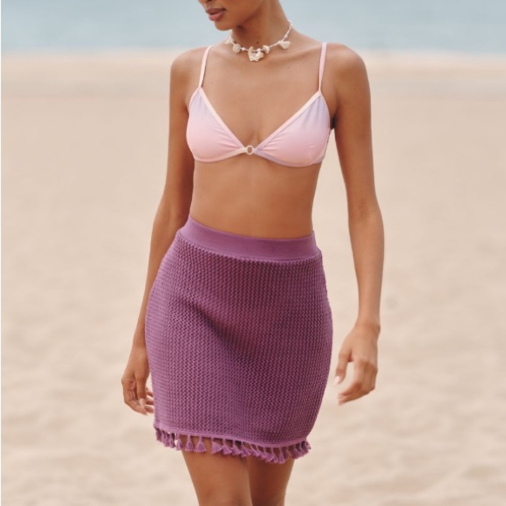ANTHROPOLOGIE➕NWT Celandine Crochet Tassel Mini Skirt